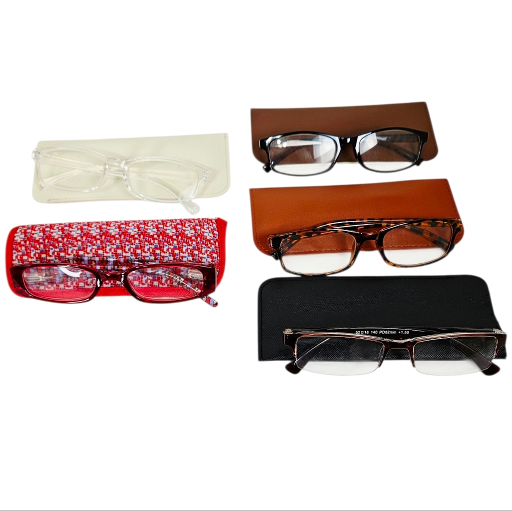 5-Pack Blue Light Blocking Reading Glasses - 1.5x Magnification